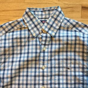 Vineyard Vines Slim Fit Tucker Shirt Blue Plaid XS
